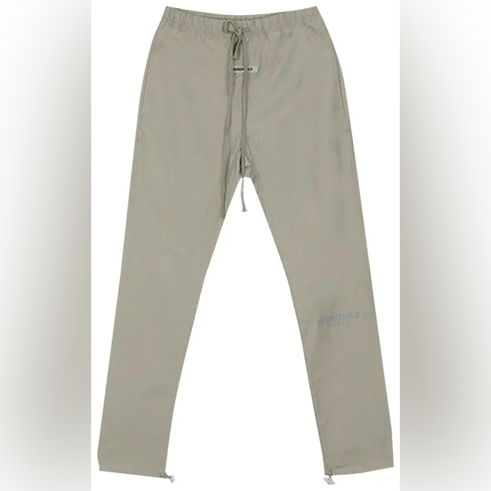 Essentials Fear of God Track Pants in Olive. Size Large.
